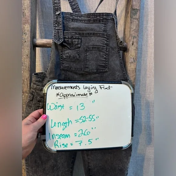 Free People dark gray wash denim overalls size 24 EUC!!!!