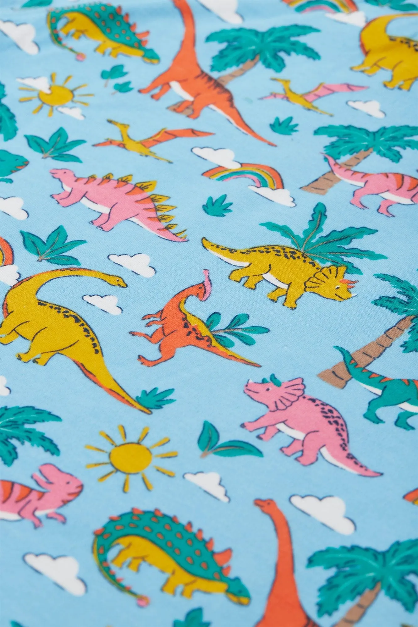 Frugi Snuggle Fleece Blue Dino Land