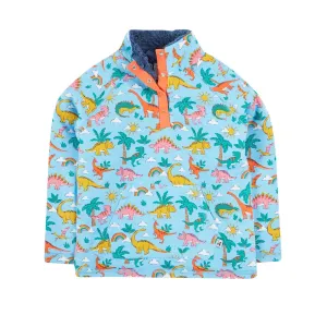 Frugi Snuggle Fleece Blue Dino Land