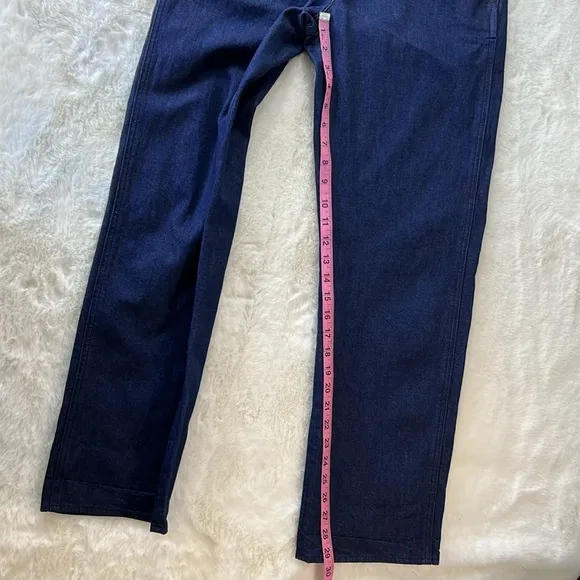 G STAR RAW Lintell Denim Overall Rigid Cotton Straight Leg Zip Front Dark Wash S