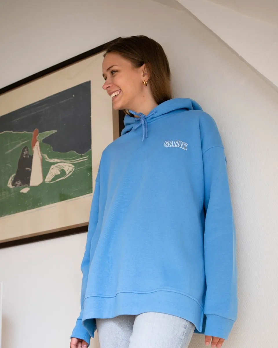 Ganni Software Hoodie - Azure Blue