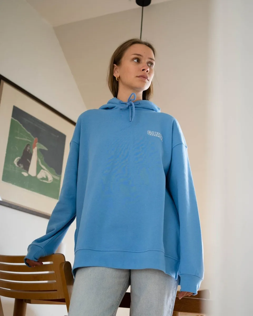 Ganni Software Hoodie - Azure Blue