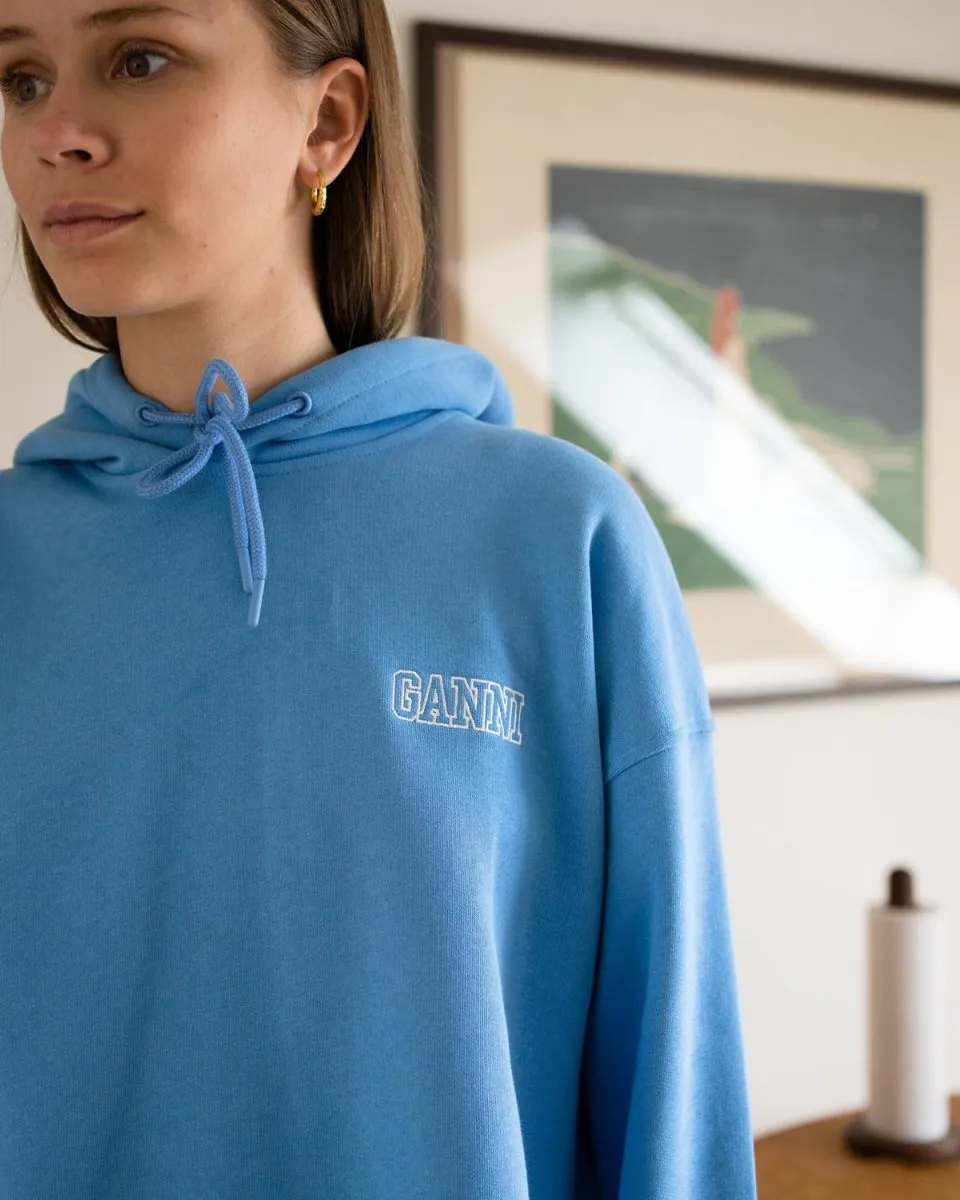 Ganni Software Hoodie - Azure Blue