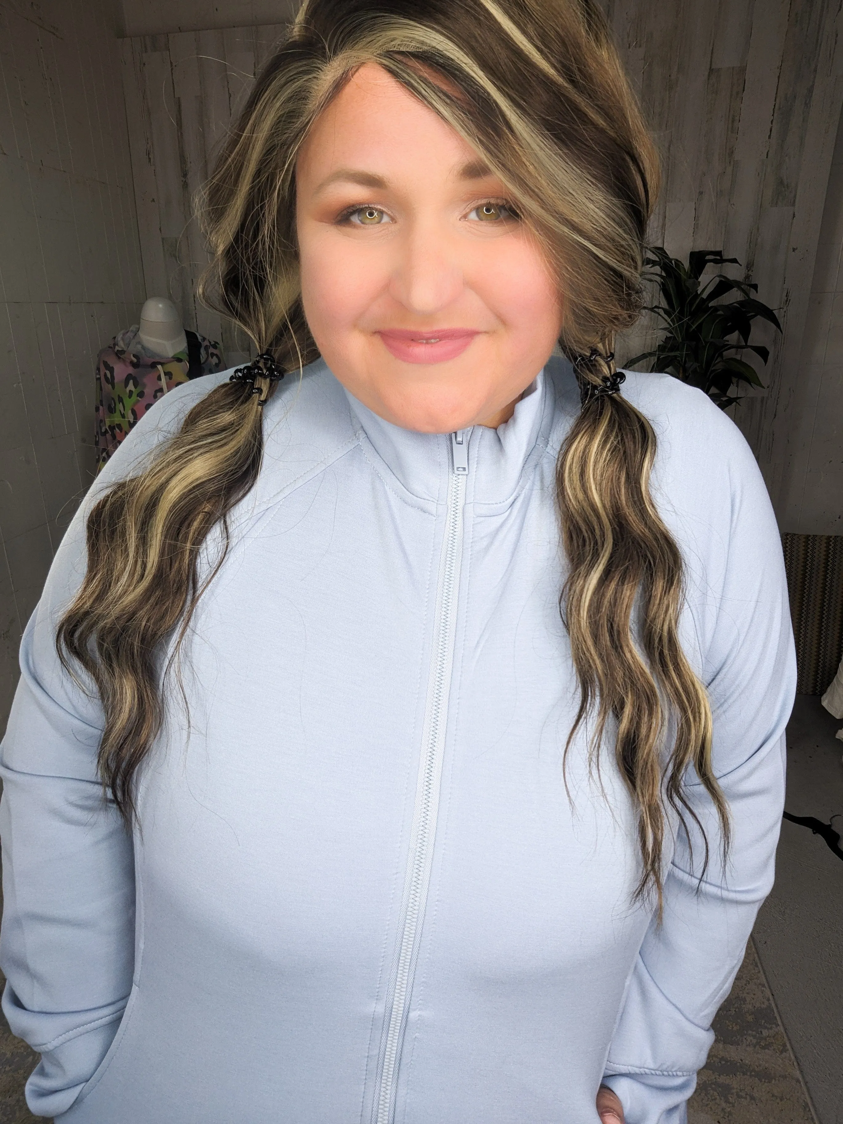 Gianna Scuba Full Zip Sweatshirt w/Collar (4 colors!)