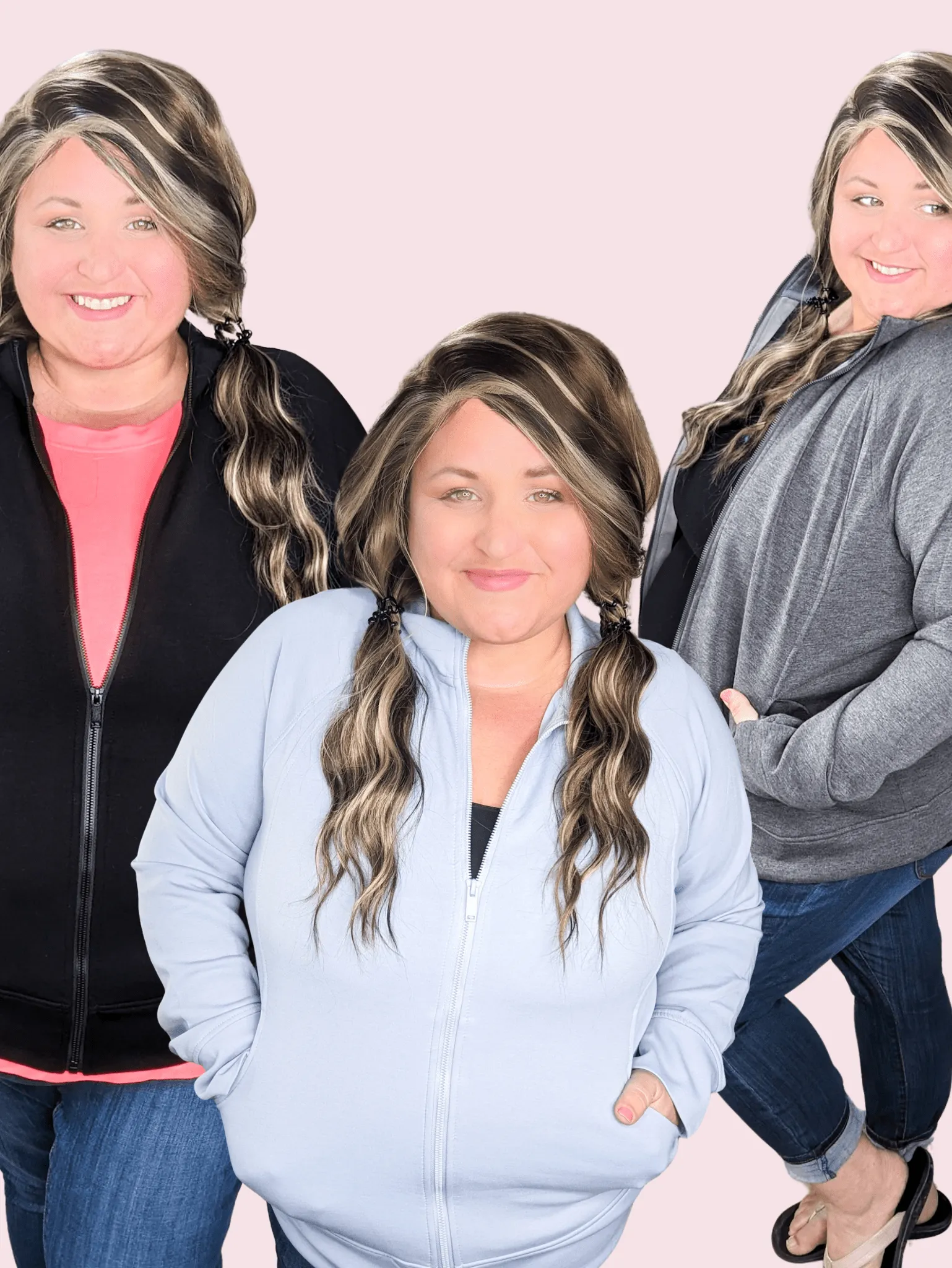 Gianna Scuba Full Zip Sweatshirt w/Collar (4 colors!)