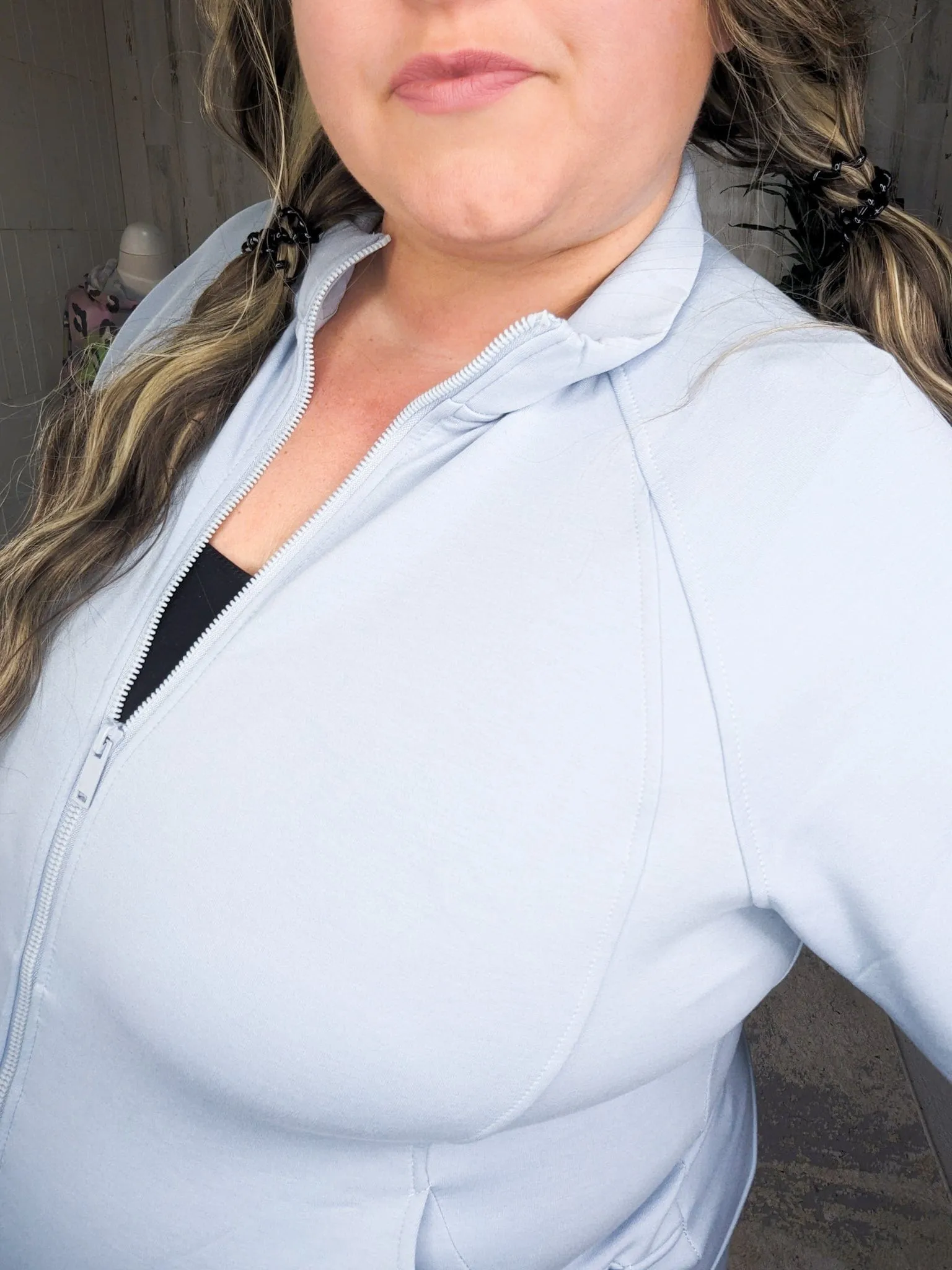 Gianna Scuba Full Zip Sweatshirt w/Collar (4 colors!)