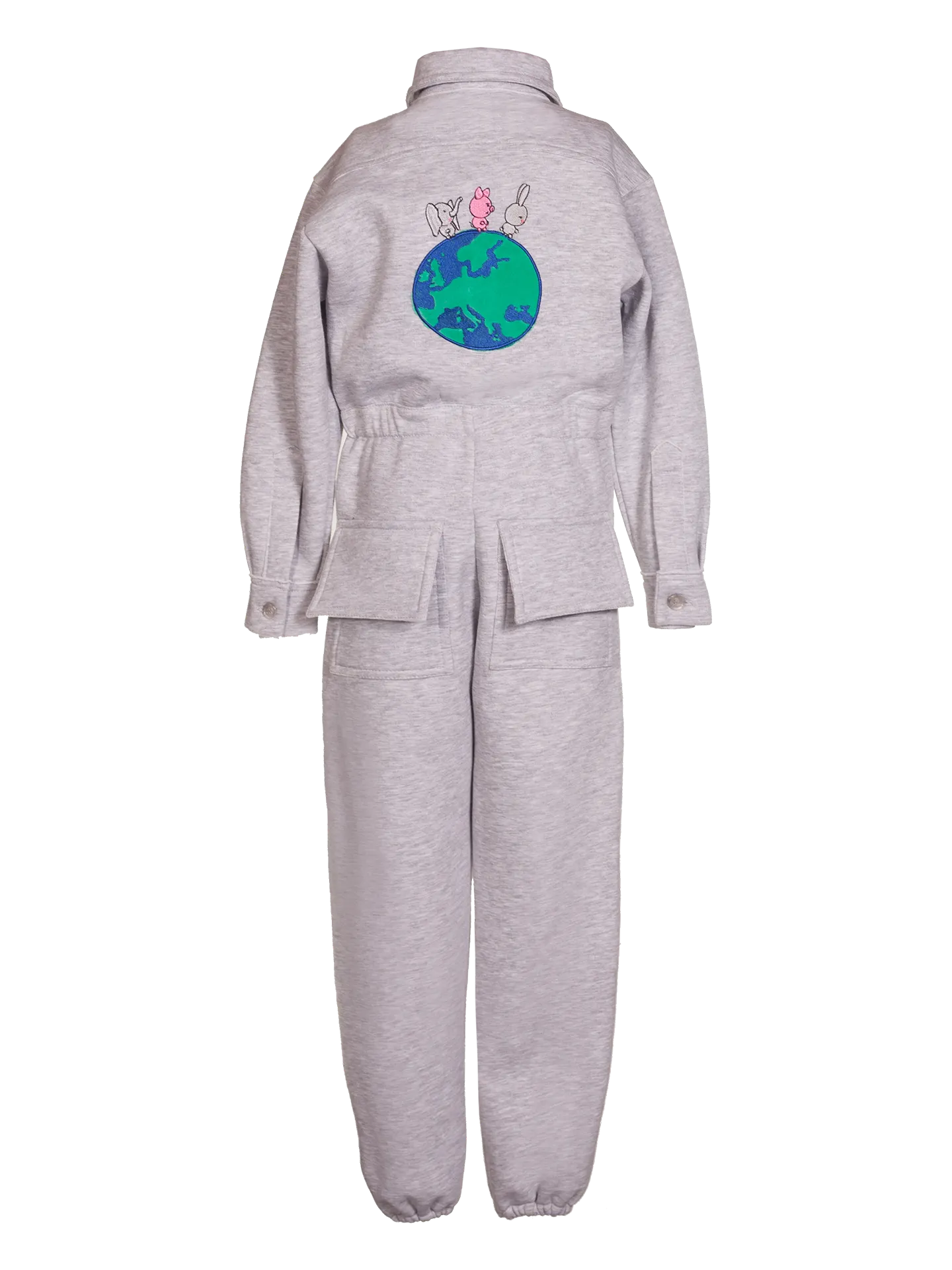 Girls Jersey Long Sleeve Overalls