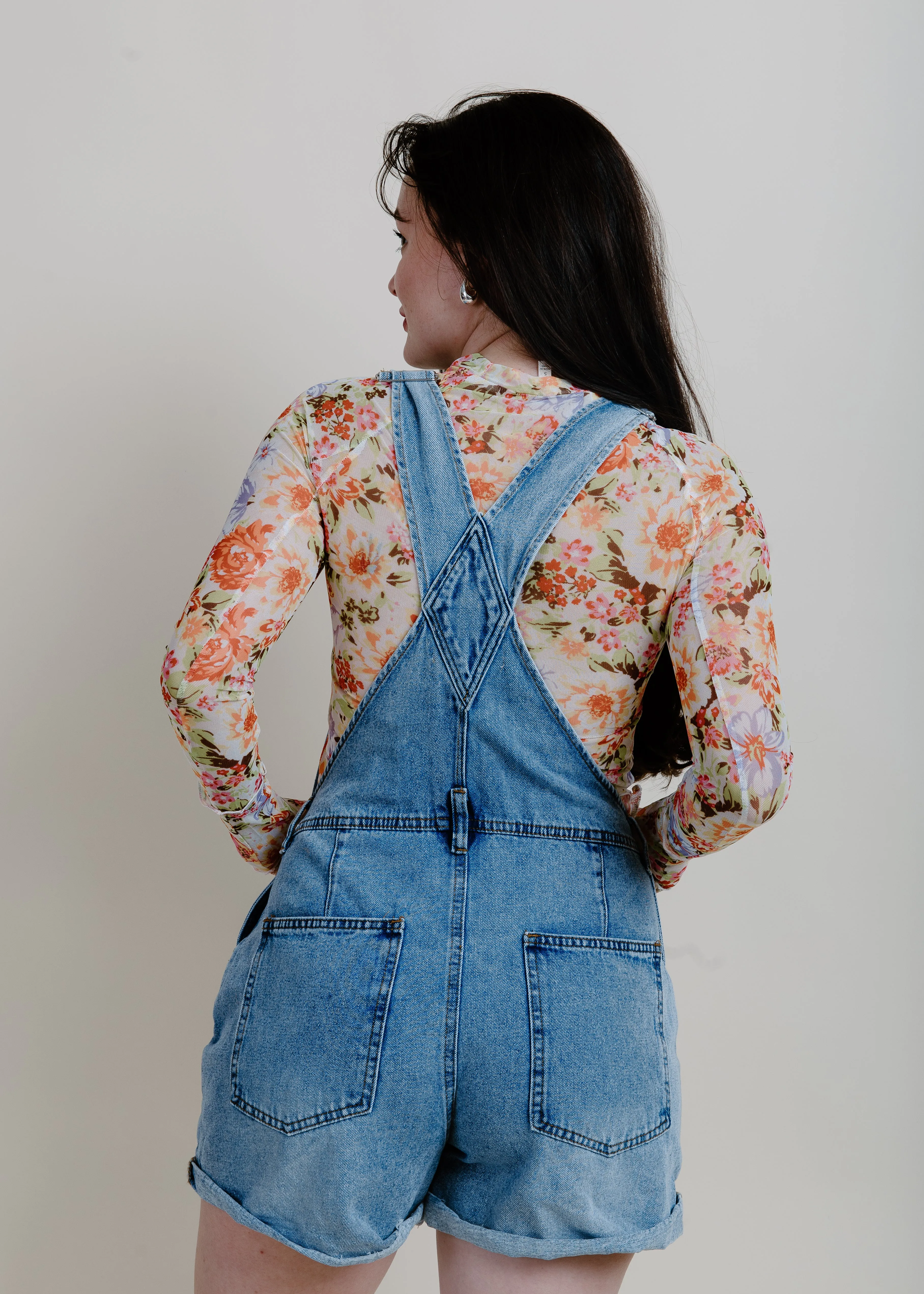 Grass Is Greener Denim Romper