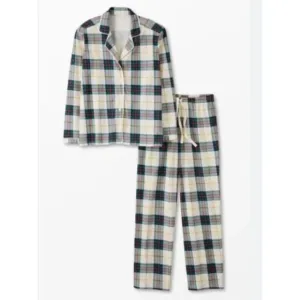 Hanna Andersson Women’s XS 2-piece Cotton Plaid Pajamas