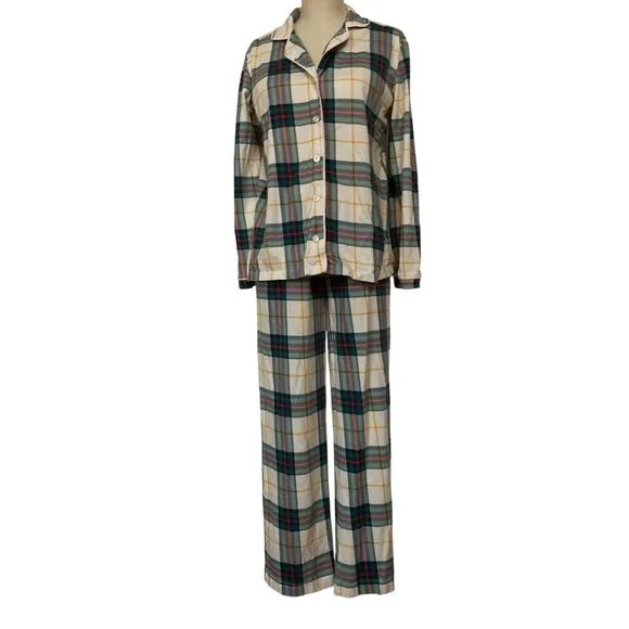Hanna Andersson Women’s XS 2-piece Cotton Plaid Pajamas
