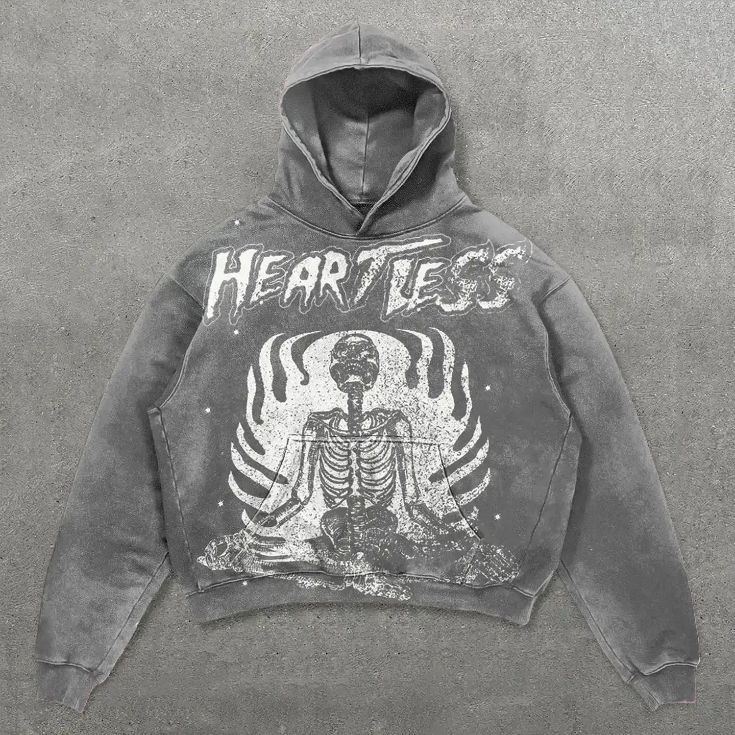 Harajuku New Grunge Oversized Sweatshirt Hoodie Skull Printing Hoodies Women Unisex Goth Y2K  Streetwear Gothic Hoodies