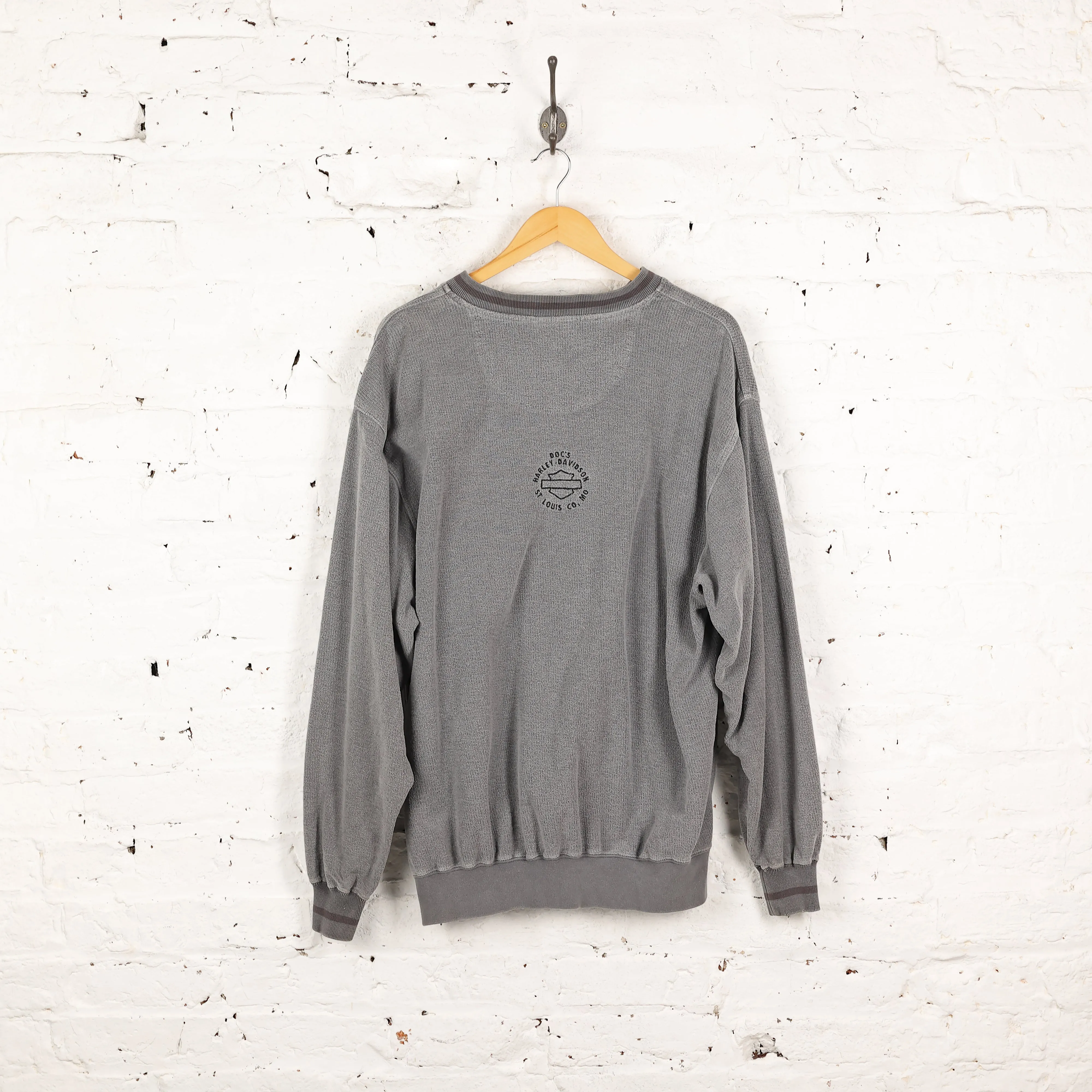 Harley Davidson Fleece Sweatshirt - Grey - L