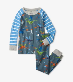Hatley Knights and Dragons Organic Cotton Raglan Pyjamas