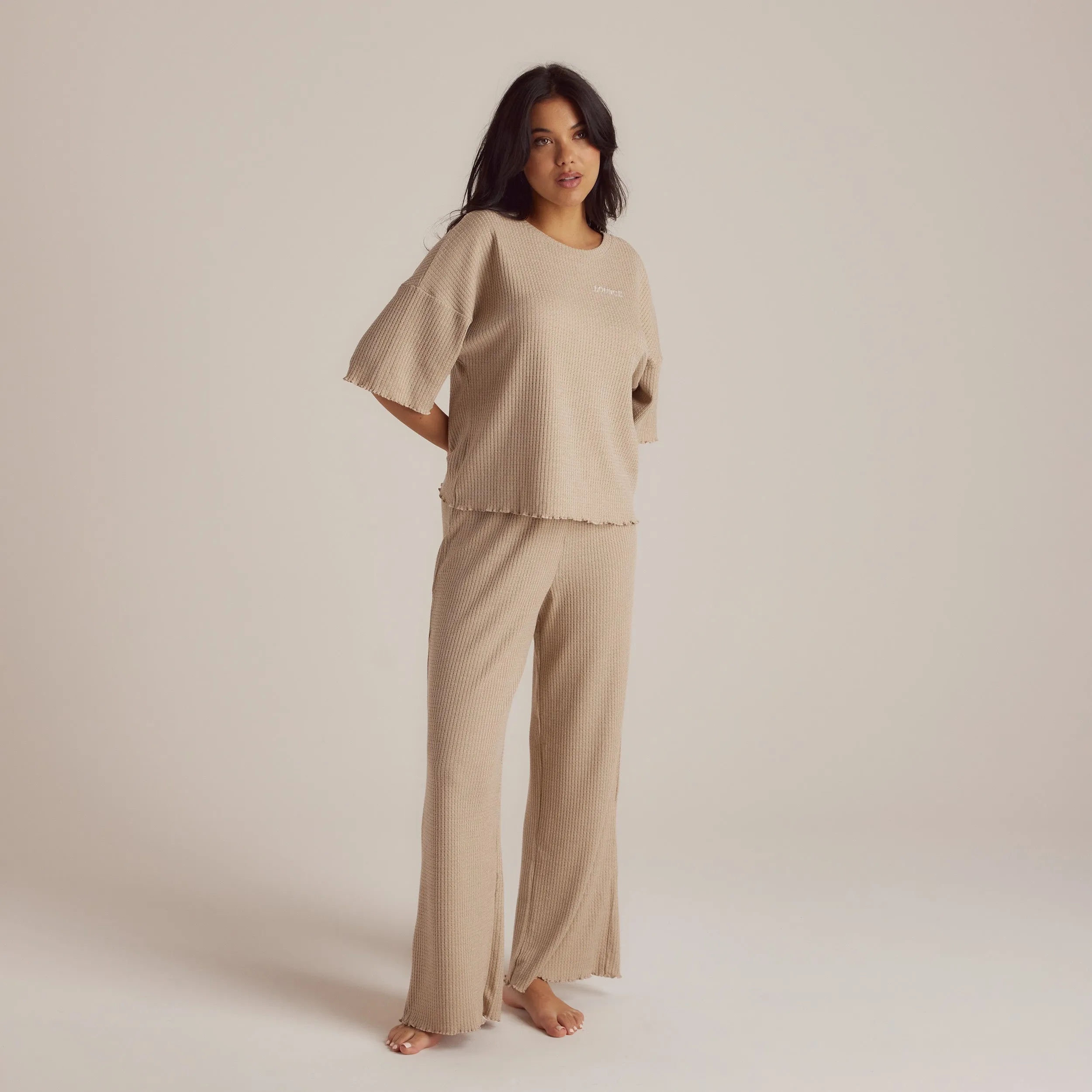 Haut de Pyjama Soft Waffle - Beige