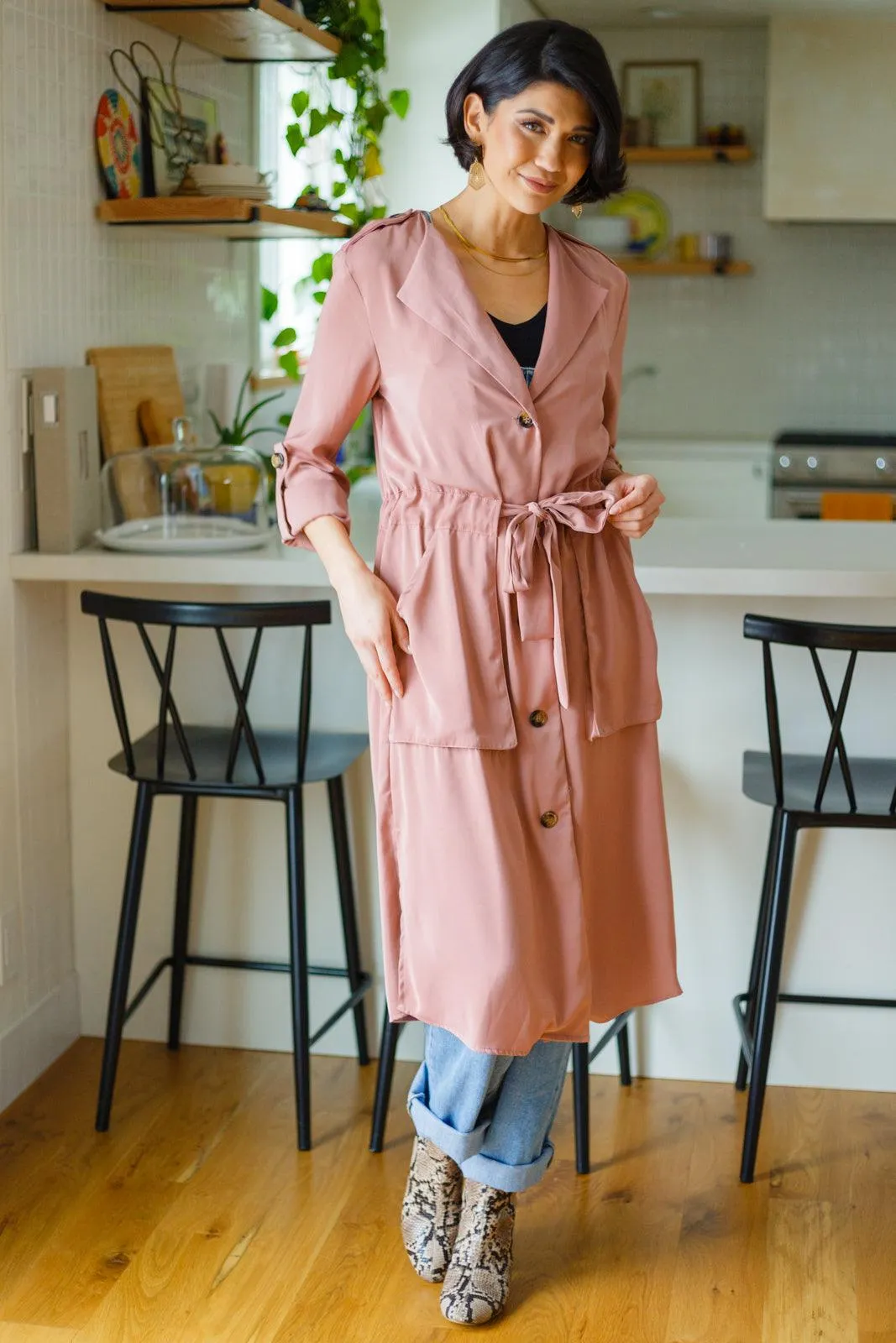 Hazel Blues® | First Day Of Spring Jacket in Dusty Mauve