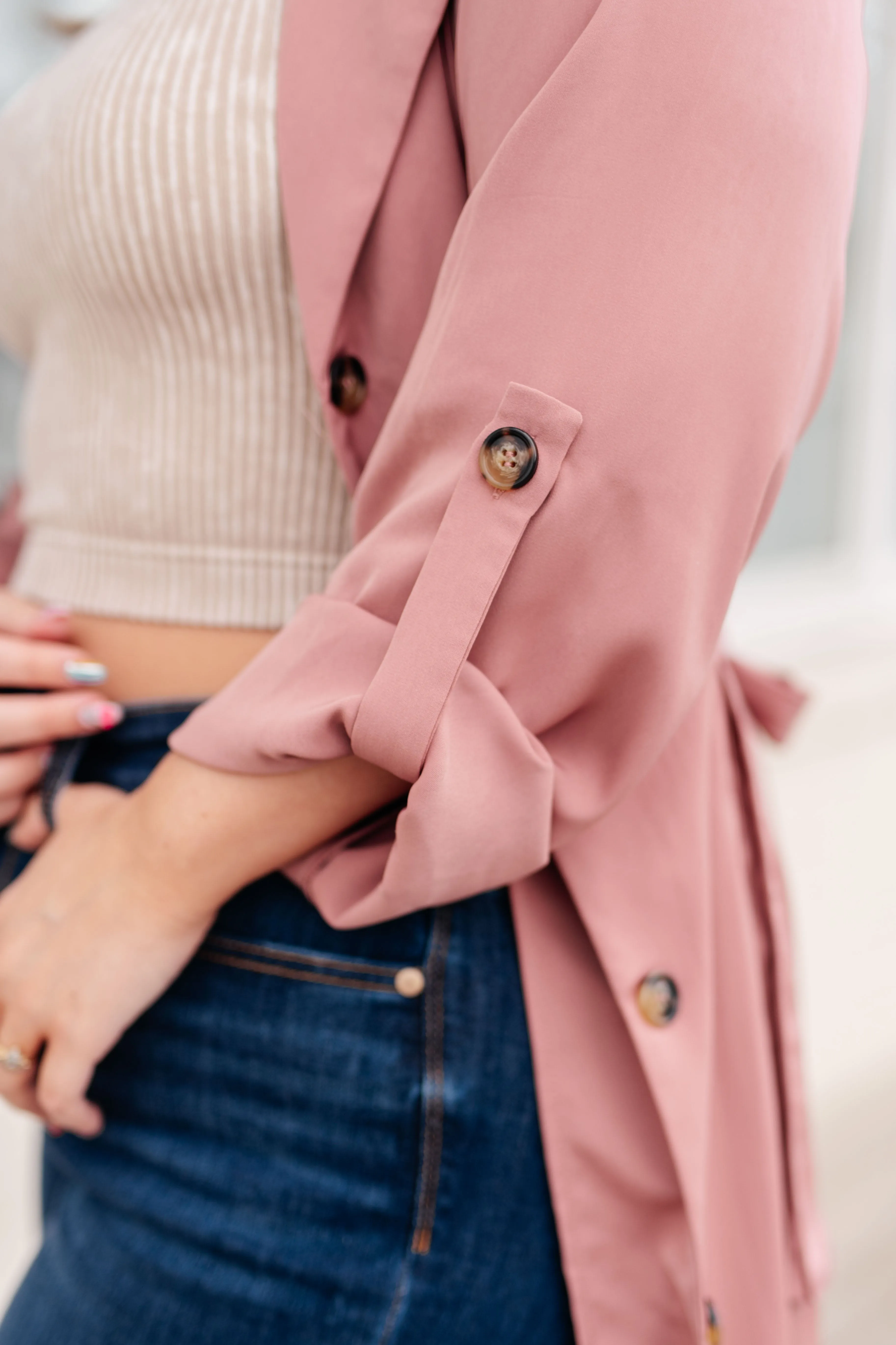 Hazel Blues® | First Day Of Spring Jacket in Dusty Mauve