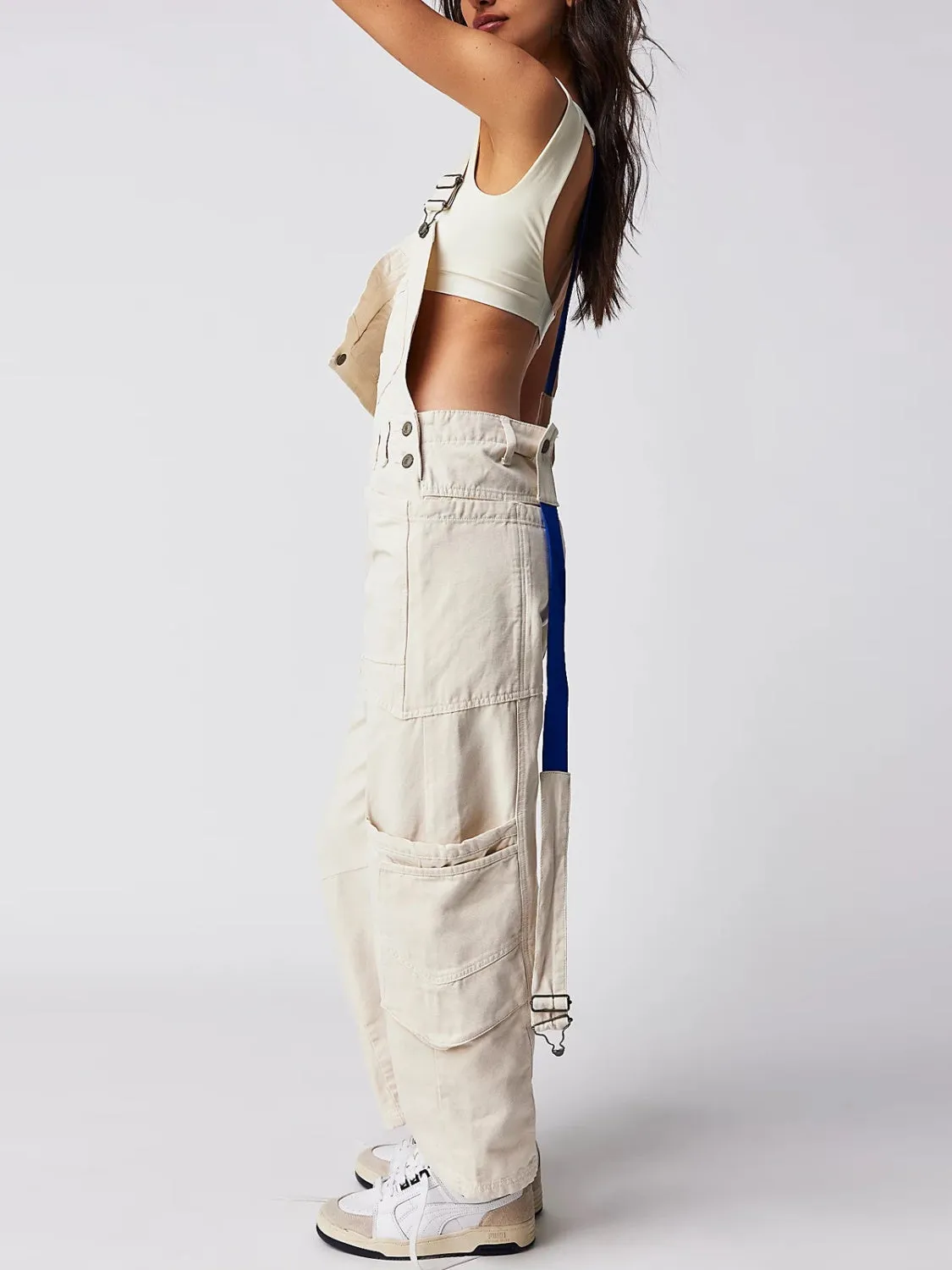 Hazel Blues® |  Pocketed Wide Strap Denim Overalls
