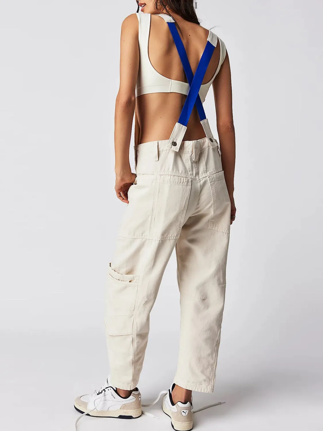 Hazel Blues® |  Pocketed Wide Strap Denim Overalls