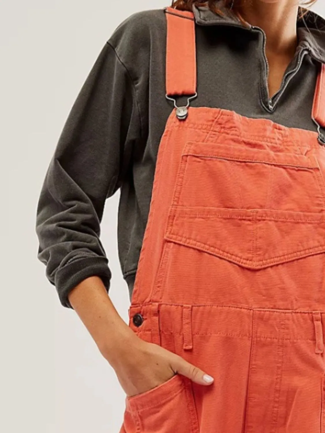 Hazel Blues® |  Pocketed Wide Strap Denim Overalls