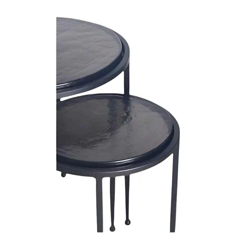 Home Casper Glass Top Set of 2 Side Tables