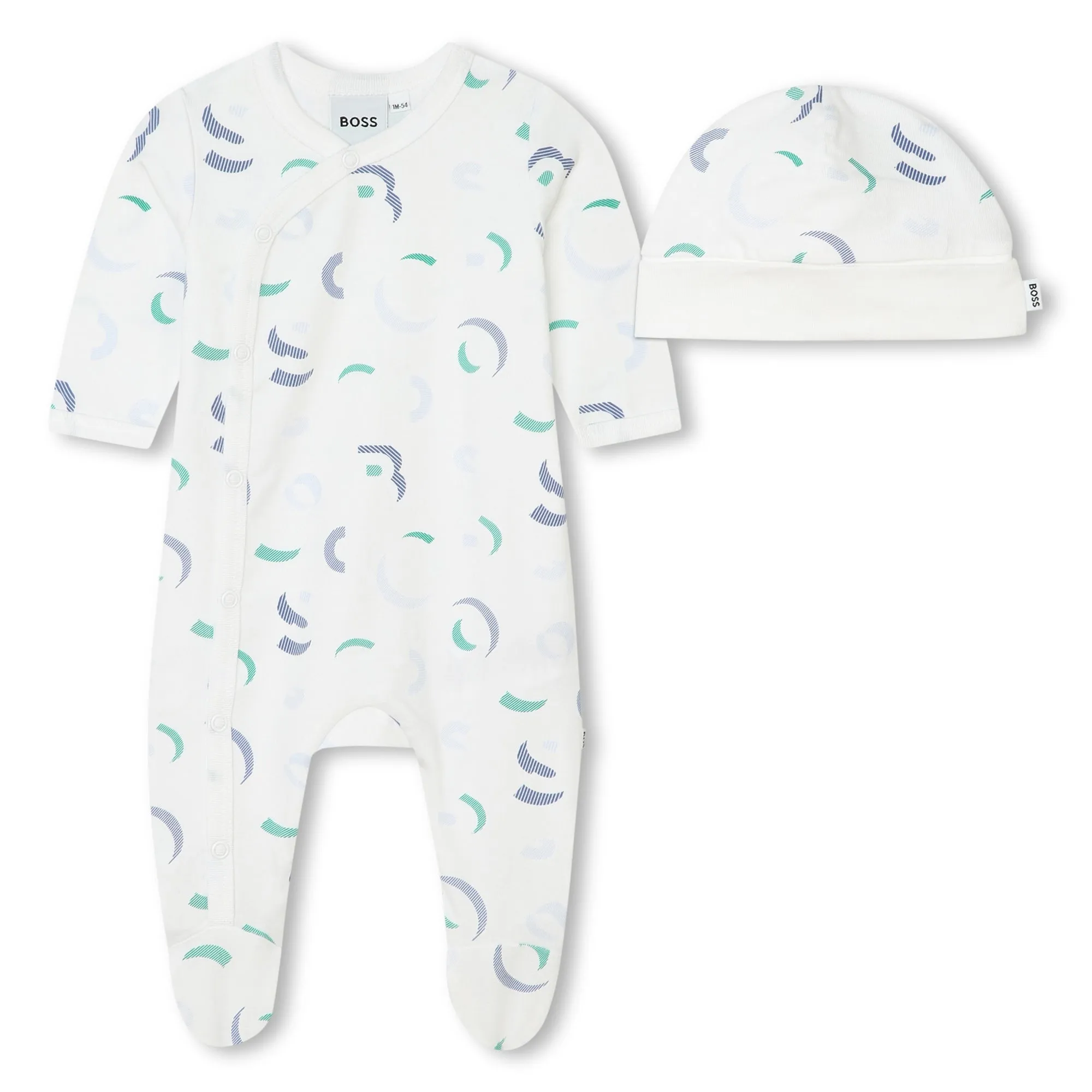 Hugo Boss Baby White Blue Pyjama Ensemble