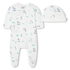 Hugo Boss Baby White Blue Pyjama Ensemble