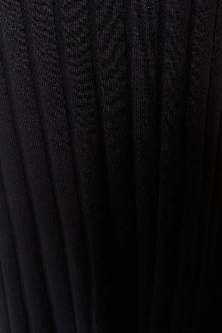 IDRA SHORT SLEEVE KNIT TOP - Black