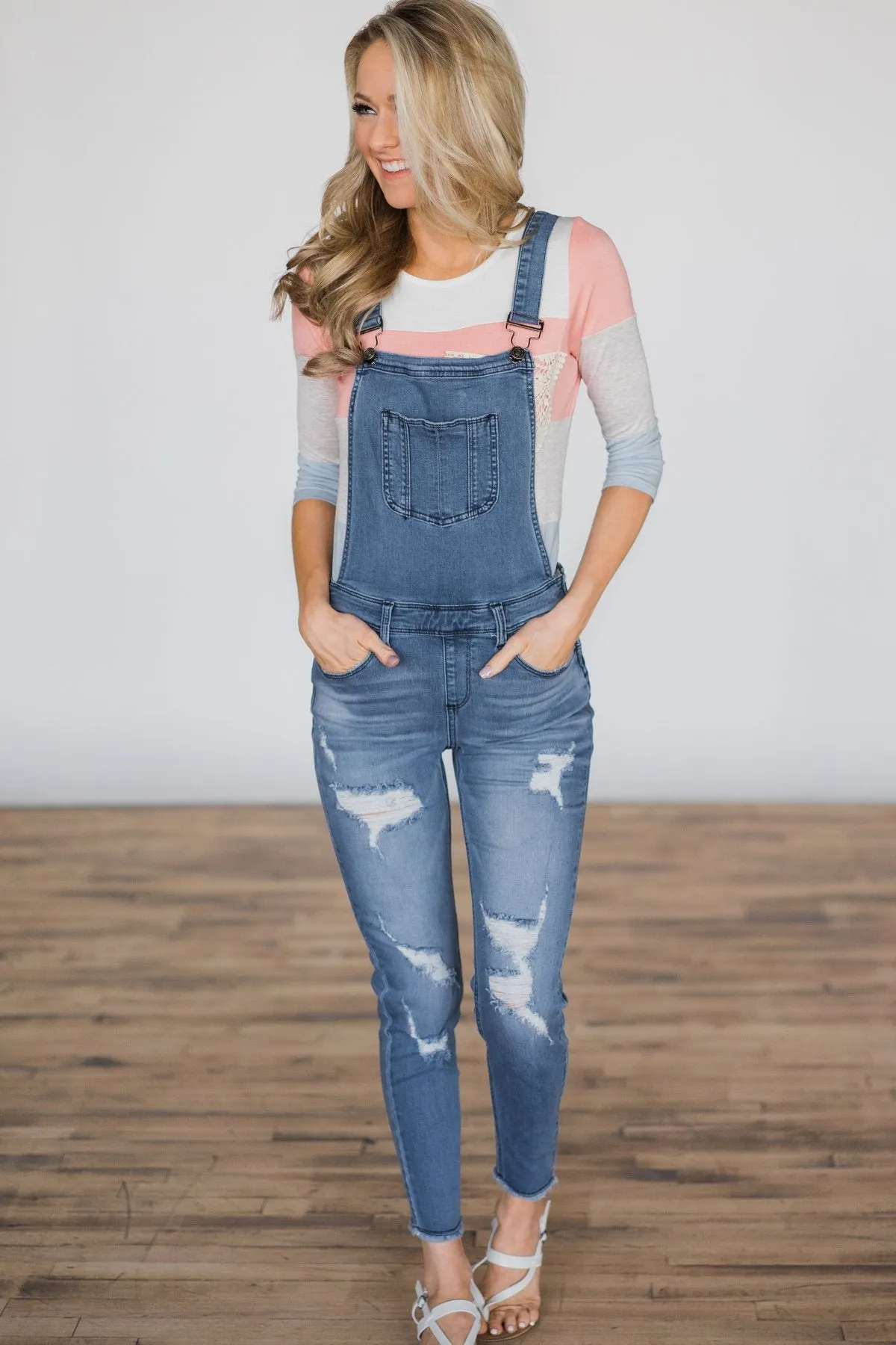 Kan Can Jeans ~ Justice Light Wash Overalls
