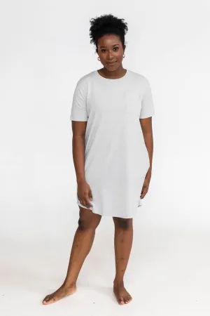 Kayla Easy T-Shirt Dress | Pebble Grey