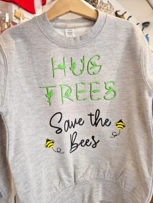 Kids 'Hug Trees, Save the Bees' Sweatshirt