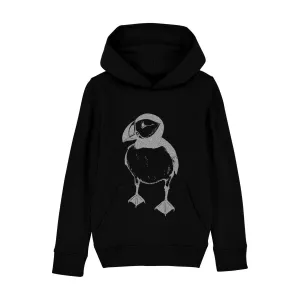 Kids Organic Cotton Hoodie | Puffin Black