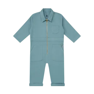 KISO Organic Kids Boilersuit Overalls in Ocean