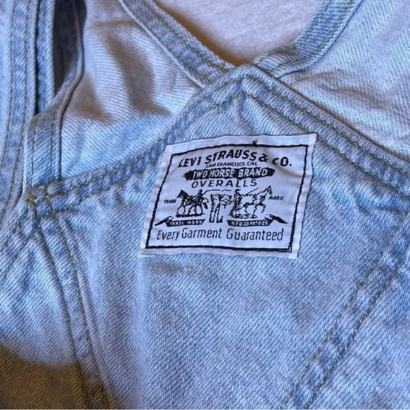 Levi’s denim shortalls overalls light blue wash Plus Size 24