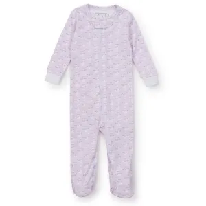 Lila   Hayes Snowman Zipper Footie - Pink