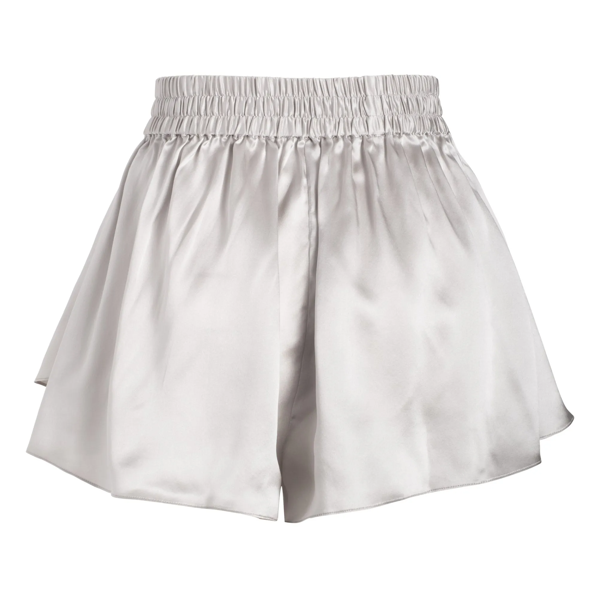 LOLA SILK SHORT IN ARGENTO