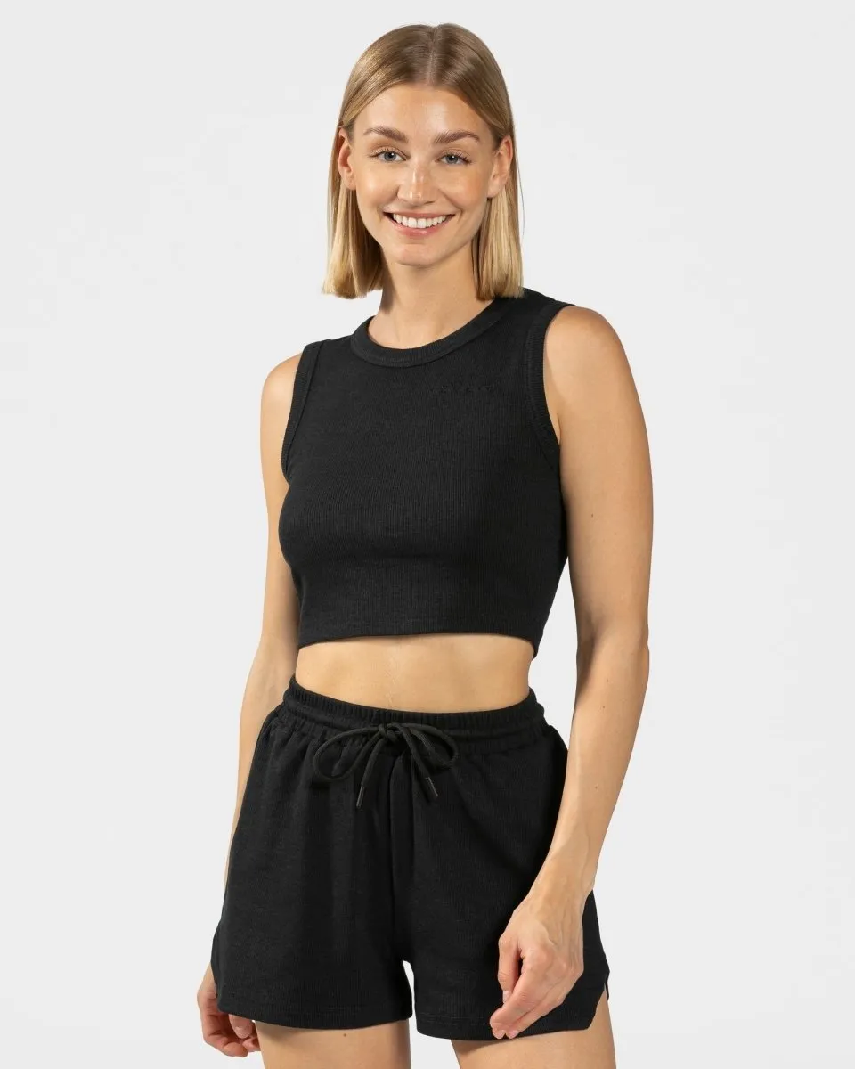Lounge Crop Top "Schwarz"