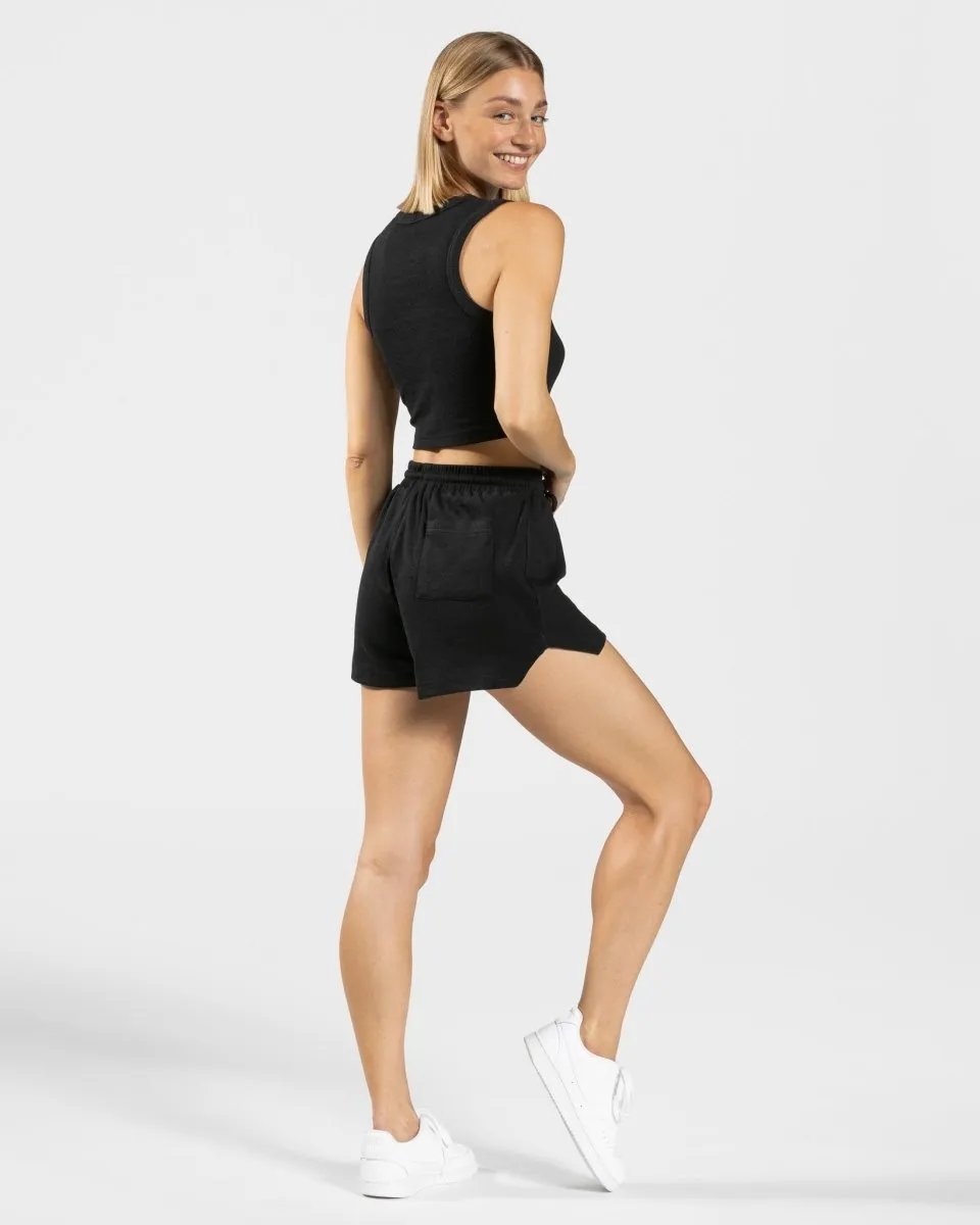 Lounge Crop Top "Schwarz"