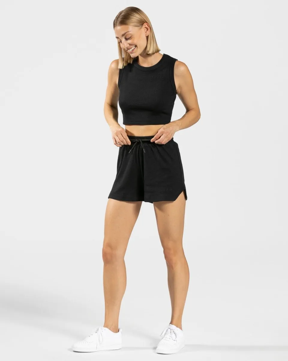 Lounge Crop Top "Schwarz"