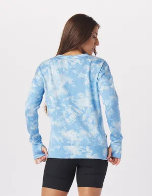Lounge Long Sleeve: Ice Blue Stone Dye