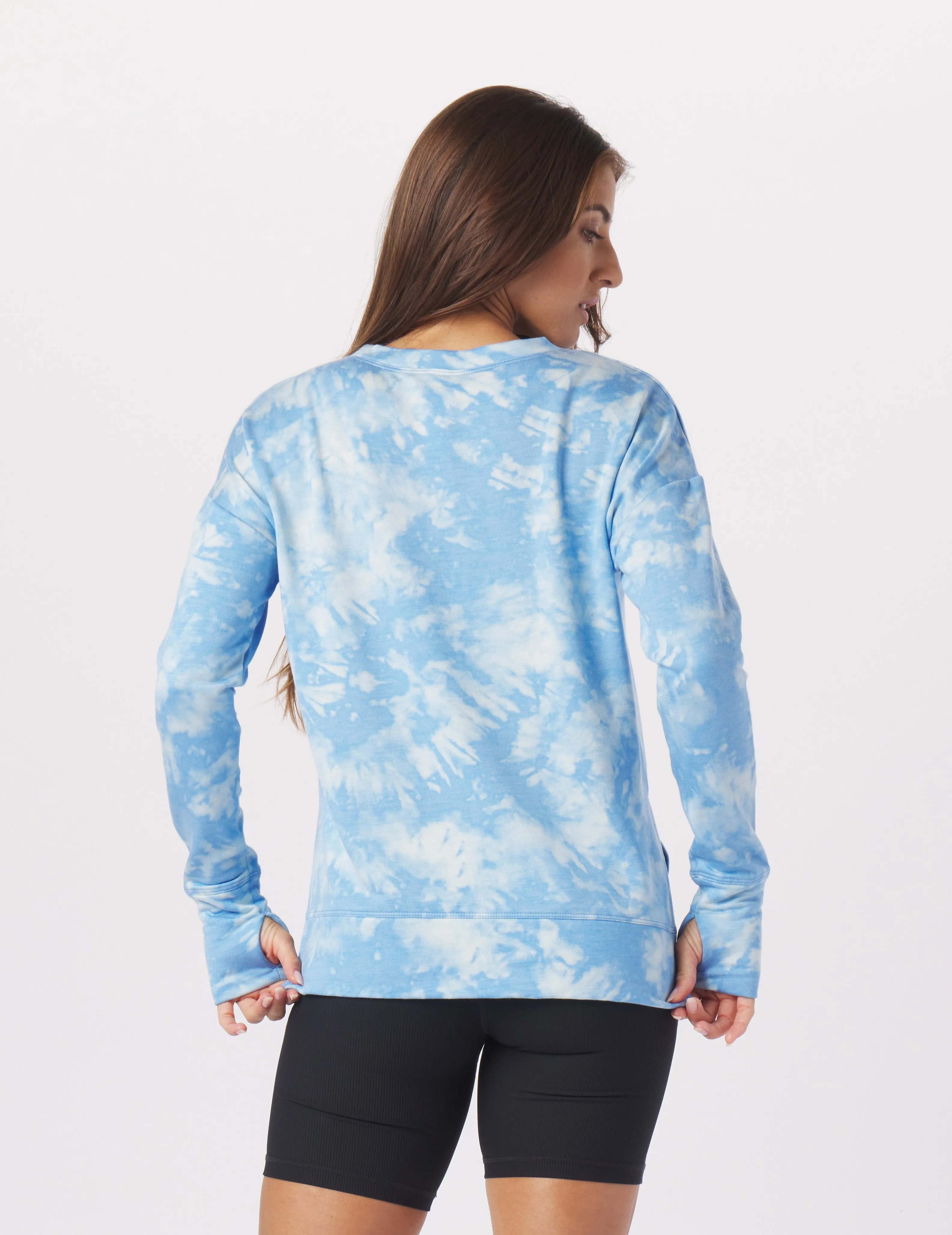 Lounge Long Sleeve: Ice Blue Stone Dye