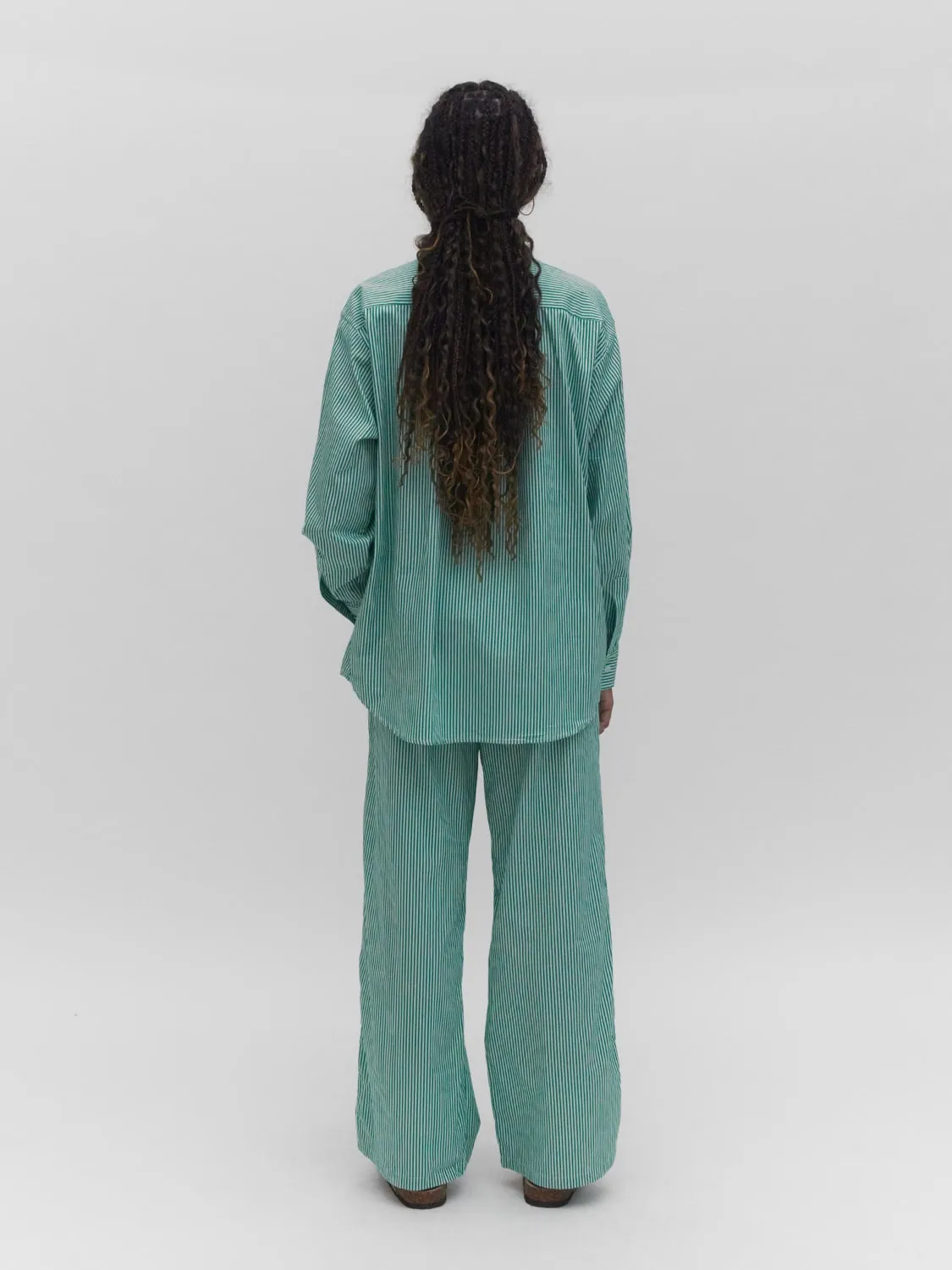 Lounge Pants Green Stripe