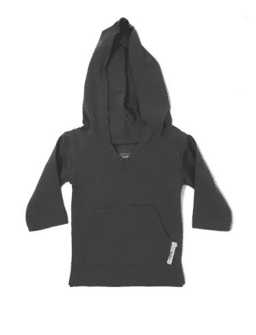 L'ovedbaby "La-di-Dots" Long Sleeve Gray Hooded Shirt - Organic