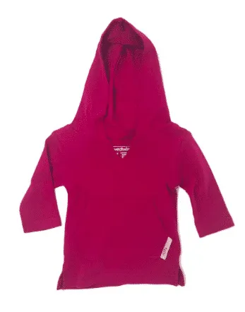L'ovedbaby "La-di-Dots" Long Sleeve Magenta Hooded Shirt - Organic