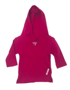 L'ovedbaby "La-di-Dots" Long Sleeve Magenta Hooded Shirt - Organic