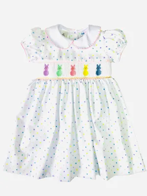 Lulu Bebe Peeps Smocked Waist Dress