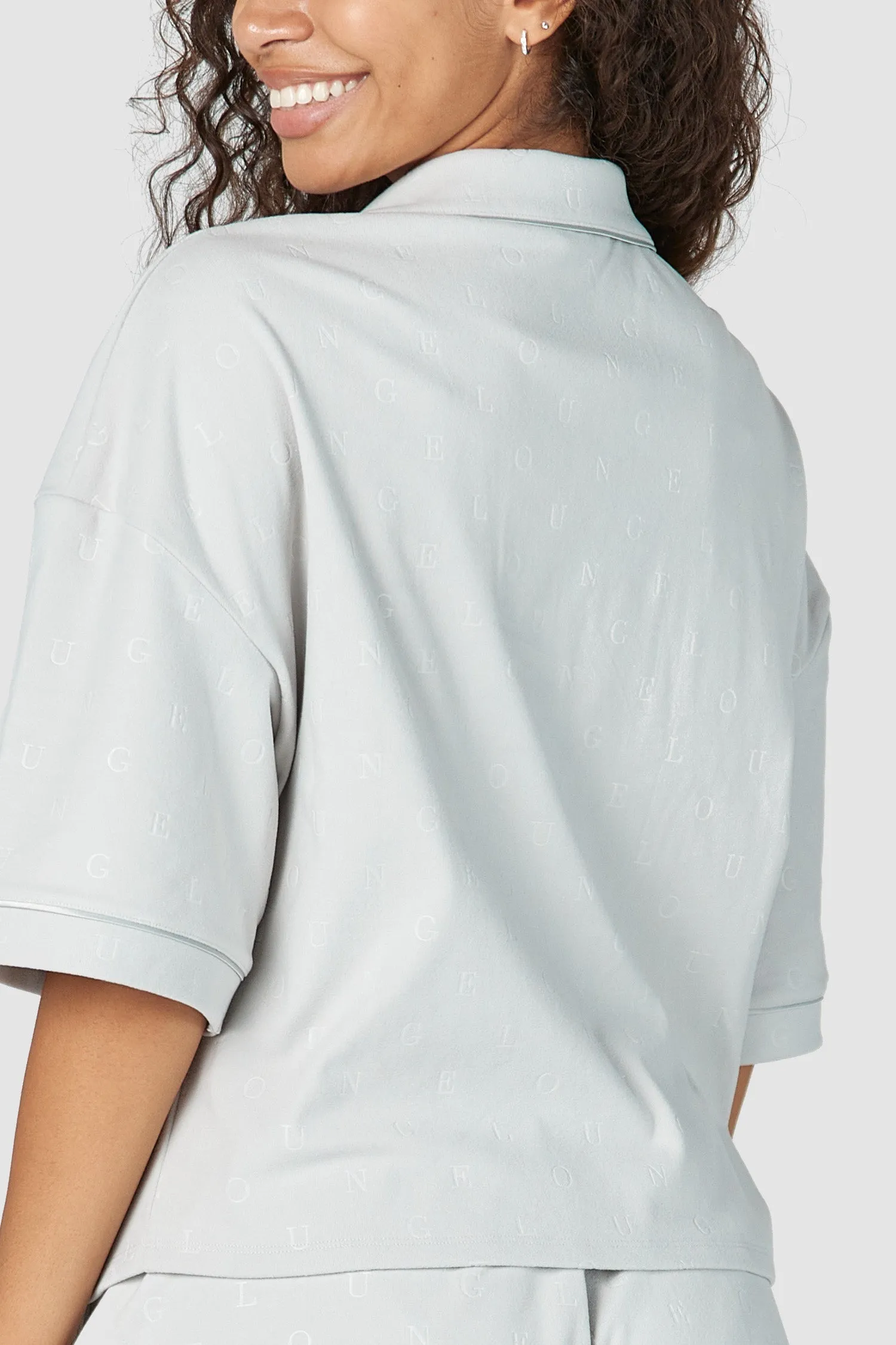 Luxury Embossed Haut de Pyjama - Givre