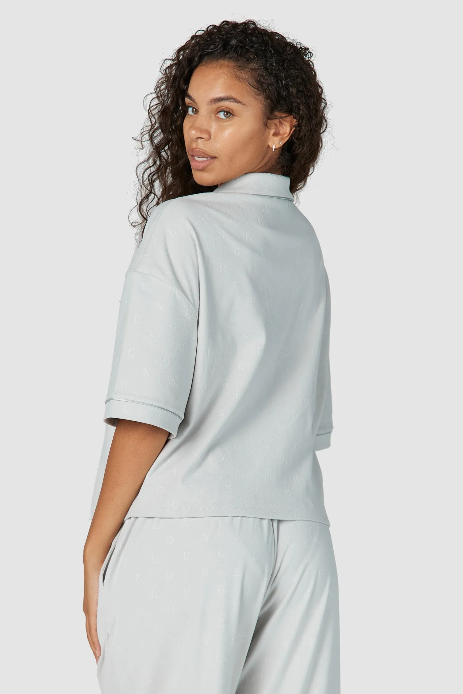 Luxury Embossed Haut de Pyjama - Givre