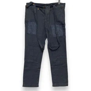 [M] Visvim 14SS SS Seabee Pant DMGD Cotton/Linen overalls braces