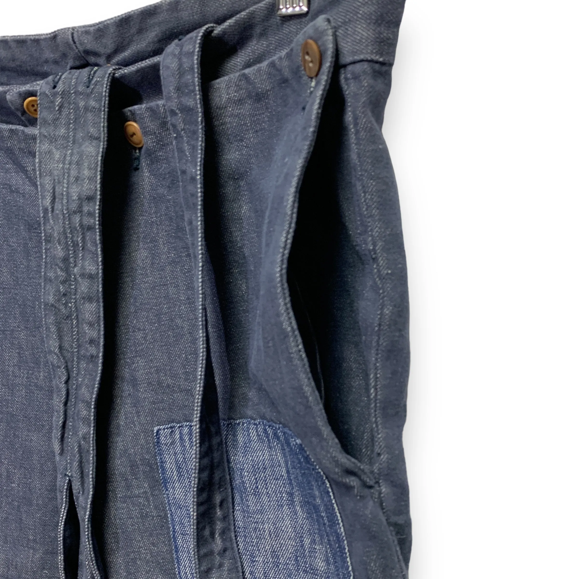 [M] Visvim 14SS SS Seabee Pant DMGD Cotton/Linen overalls braces