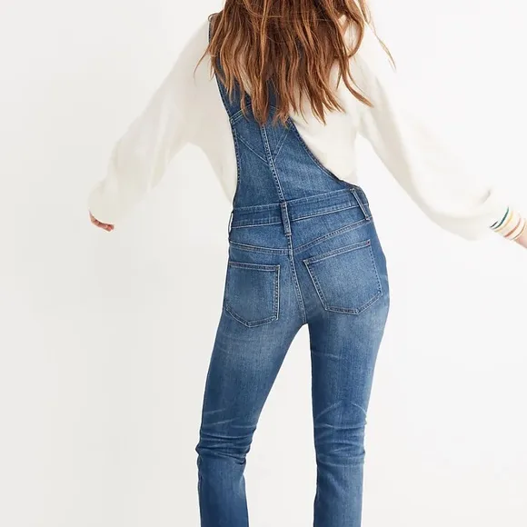 MADEWELL Denim Overalls Jumpsuit Skinny Jansing Wash Size XS Like New!